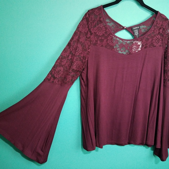 torrid Other - Torrid Soft Knit and Lace Boho Top